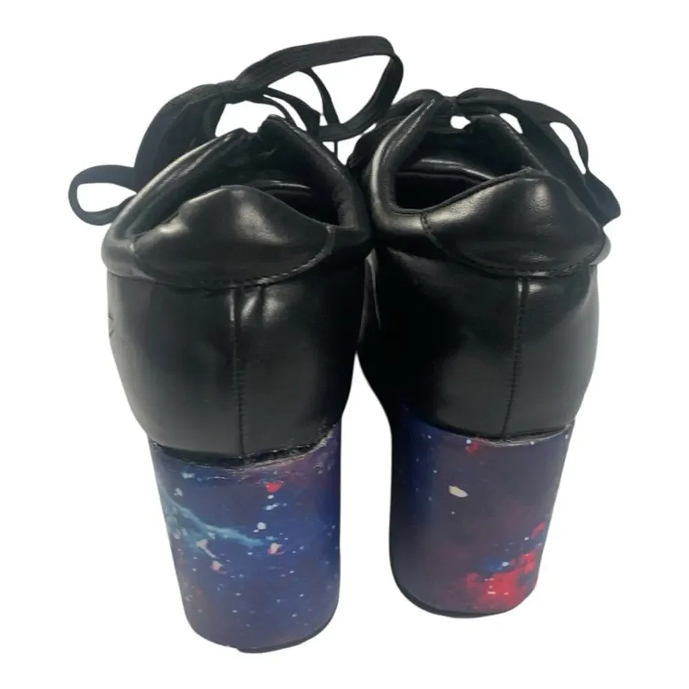 Hot Topic women's 9 platform galaxy Black Casual Sneakers